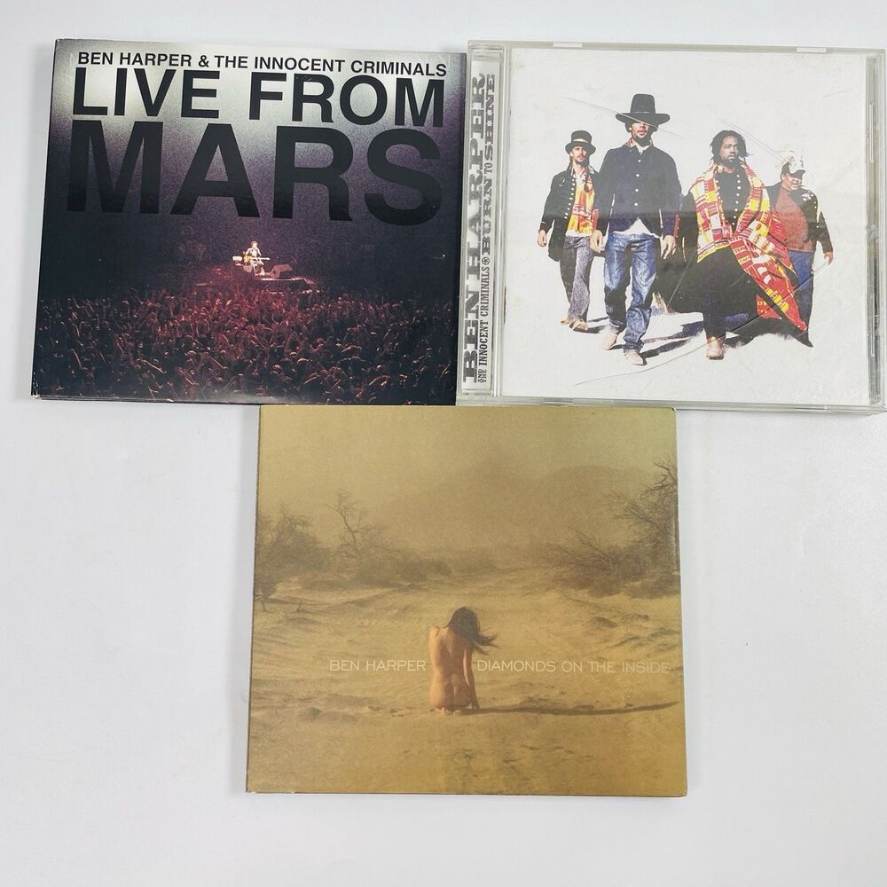 Lot of 3 Ben Harper CDs Live From Mars Diamonds On The Inside Burn To Shine